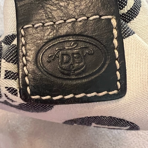 Dooney & Bourke Blue and White Logo Shoulder Bag - Picture 16 of 16